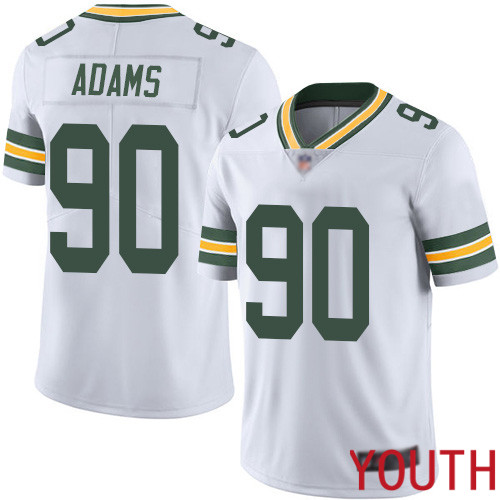 Green Bay Packers Limited White Youth #90 Adams Montravius Road Jersey Nike NFL Vapor Untouchable